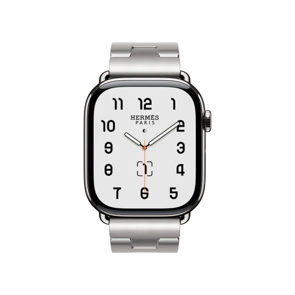 Смарт-годинник Apple Watch Series 11 GPS + Cellular 46mm Silver Tit. Case w. Hermes Satine Grand H Fin (M) (MFC64+MXJX3) | магазин Apple Grokholsky.com — Фото 3