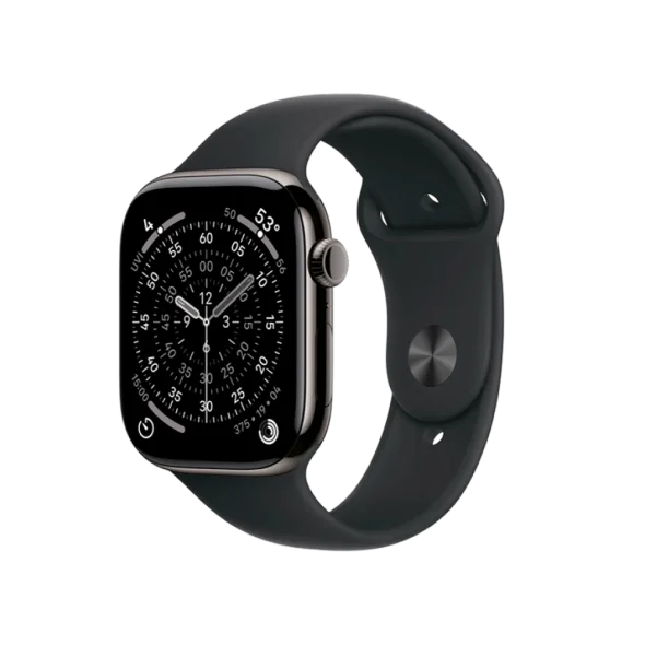 Смарт-часы Apple Watch Series 11 GPS + Cellular 46mm Slate Tit. Case w. Black Sport Band - XL (MFC14+MXM53) | магазин Apple Grokholsky.com — Фото 1