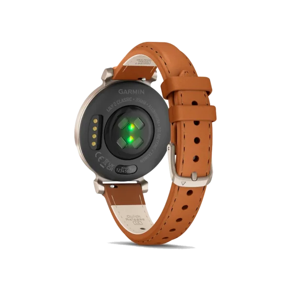 Смарт-годинник Garmin Lily 2 Classic Cream Gold with Tan Leather Band (010-02839-02/60) | магазин Apple Grokholsky.com — Фото 3