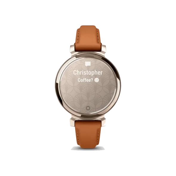 Смарт-годинник Garmin Lily 2 Classic Cream Gold with Tan Leather Band (010-02839-02/60) | магазин Apple Grokholsky.com — Фото 2