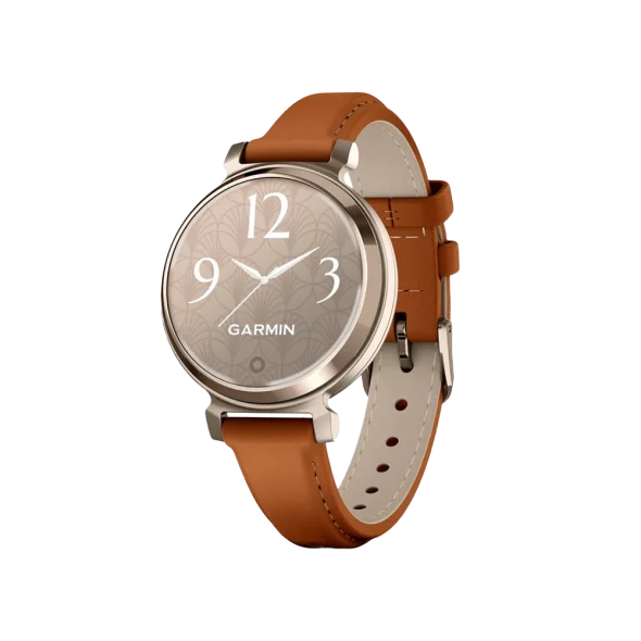 Смарт-годинник Garmin Lily 2 Classic Cream Gold with Tan Leather Band (010-02839-02/60) | магазин Apple Grokholsky.com — Фото 1