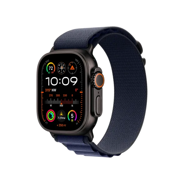 Ремінець Apple Alpine Loop Navy - Black Titanium Finish для Watch 44/45/46/49mm - Large (MYPY3) | магазин Apple Grokholsky.com — Фото 3