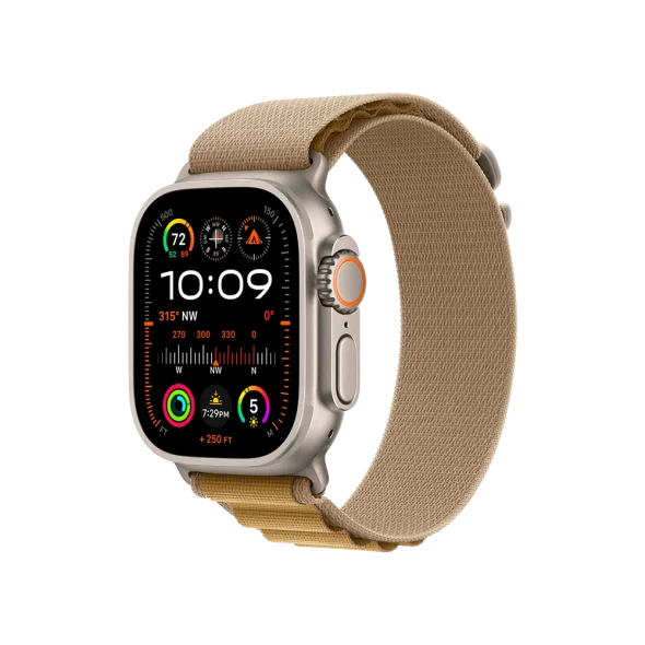 Ремешок Apple Alpine Loop Tan - Natural Titanium Finish для Watch 44/45/46/49mm - Large (MXN33) | магазин Apple Grokholsky.com — Фото 3