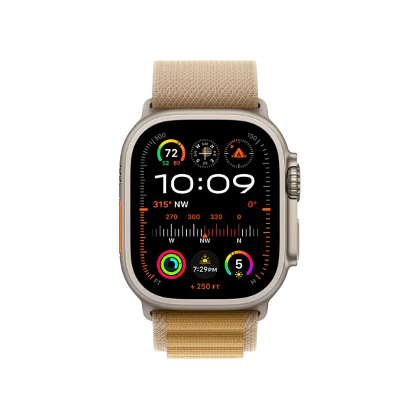 Ремешок Apple Alpine Loop Tan - Natural Titanium Finish для Watch 44/45/46/49mm - Medium (MXN23) | магазин Apple Grokholsky.com — Фото 2