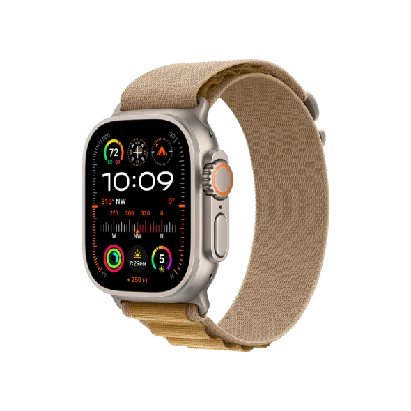 Ремешок Apple Alpine Loop Tan - Natural Titanium Finish для Watch 44/45/46/49mm - Medium (MXN23) | магазин Apple Grokholsky.com — Фото 3