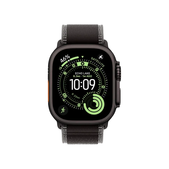 Ремінець Apple Black/Charcoal Trail Loop - Natural Titanium Finish для Watch 44/45/46/49mm - S/M (MFT84) | магазин Apple Grokholsky.com — Фото 2