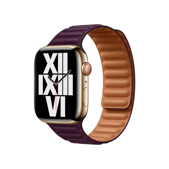Ремінець Apple Dark Cherry Leather Link S/M (ML7M3) для Watch 40/41mm | магазин Apple Grokholsky.com — Фото 2