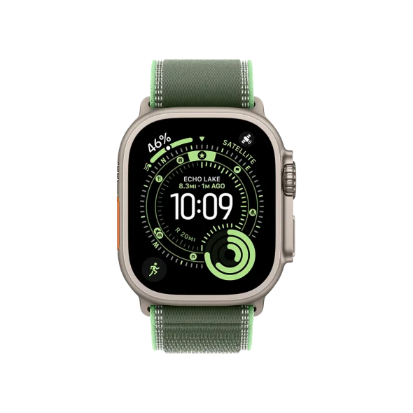 Ремінець Apple Green/Neon Trail Loop - Black Titanium Finish для Watch 44/45/46/49mm - S/M (MG9N4) | магазин Apple Grokholsky.com — Фото 2
