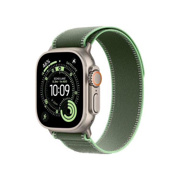 Ремінець Apple Green/Neon Trail Loop - Black Titanium Finish для Watch 44/45/46/49mm - S/M (MG9N4) | магазин Apple Grokholsky.com — Фото 3
