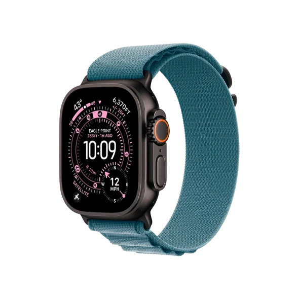 Ремінець Apple Light Blue Alpine Loop - Black Titanium Finish для Watch 44/45/46/49mm - Medium (MG9L4) | магазин Apple Grokholsky.com — Фото 3