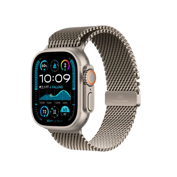 Ремінець Apple Milanese Loop Natural Titanium для Watch 44/45/46/49mm - Medium (MXKD3) | магазин Apple Grokholsky.com — Фото 3