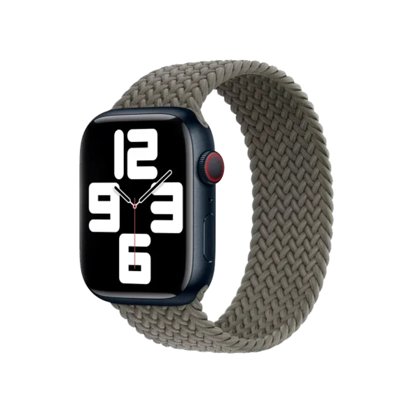 Ремінець Apple Olive Braided Solo Loop - Size 8 для Watch 38/40/41mm (MQY63) | магазин Apple Grokholsky.com — Фото 3