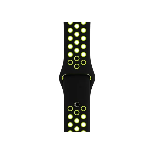 Ремінець Nike Apple Watch 38mm/40mm Black/Volt Nike Sport Band (MQ2H2) | магазин Apple Grokholsky.com — Фото 1