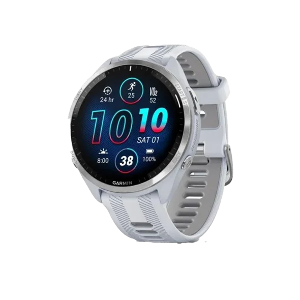 Смарт-часы Garmin Forerunner 965 Titanium Bezel w. Whiteston Case and Whiteston/Powder Gray S. Band (010-02809-01/11) | магазин Apple Grokholsky.com — Фото 1