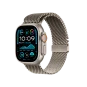 Ремінець Apple Milanese Loop Natural Titanium для Watch 44/45/46/49mm - Medium (MXKD3) | магазин Apple Grokholsky.com — Фото 3